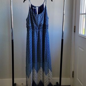 Maurices Spaghetti Strap Maxi Dress Blue XL